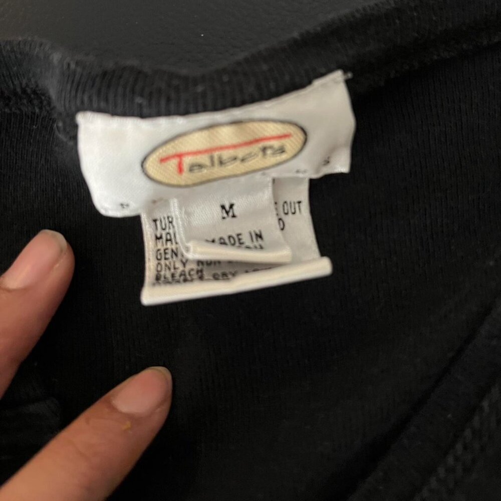 Talbots Petites Button Up Long Sleeve Black Cardigan Medium - Picture 2 of 2